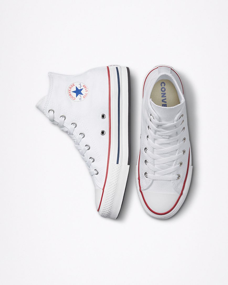Girls' Converse Chuck Taylor All Star Lift High Top Platform Shoes White / Dark Red / Navy | AU 6541EL